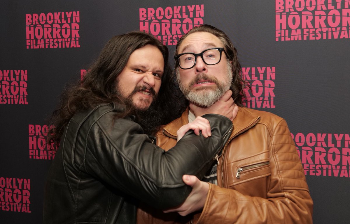 BrooklynHorror's tweet image. JIMMY AND STIGGS director and star Joe Begos with co-star @mercershark and Editor-in-chief of @FANGORIA @PhilNobileJr at #BrooklynHorror at @nitehawkcinema 🤘

Pics snapped by Kris Tabor