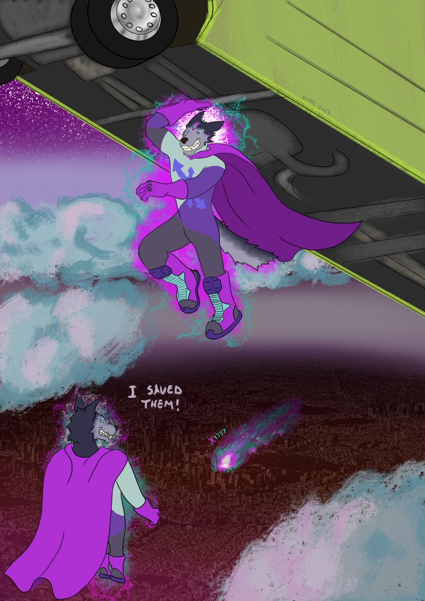 Dont mind me, Im just doing superhero things!