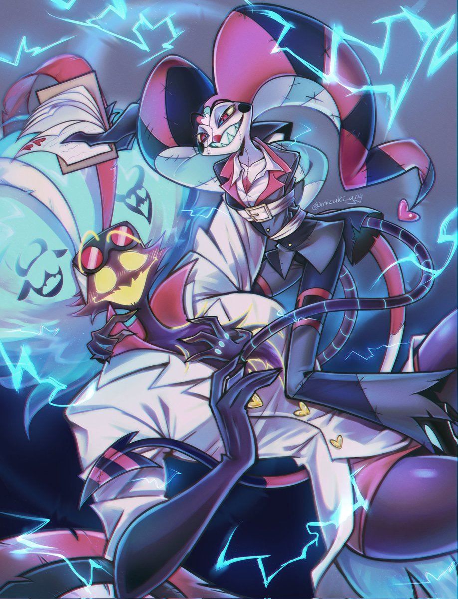 Картинка на конкурс в телеграмме 🩵💙⚡️

#HelluvaBoss #Fizzarozzie #Fizzarolli #Asmodeus