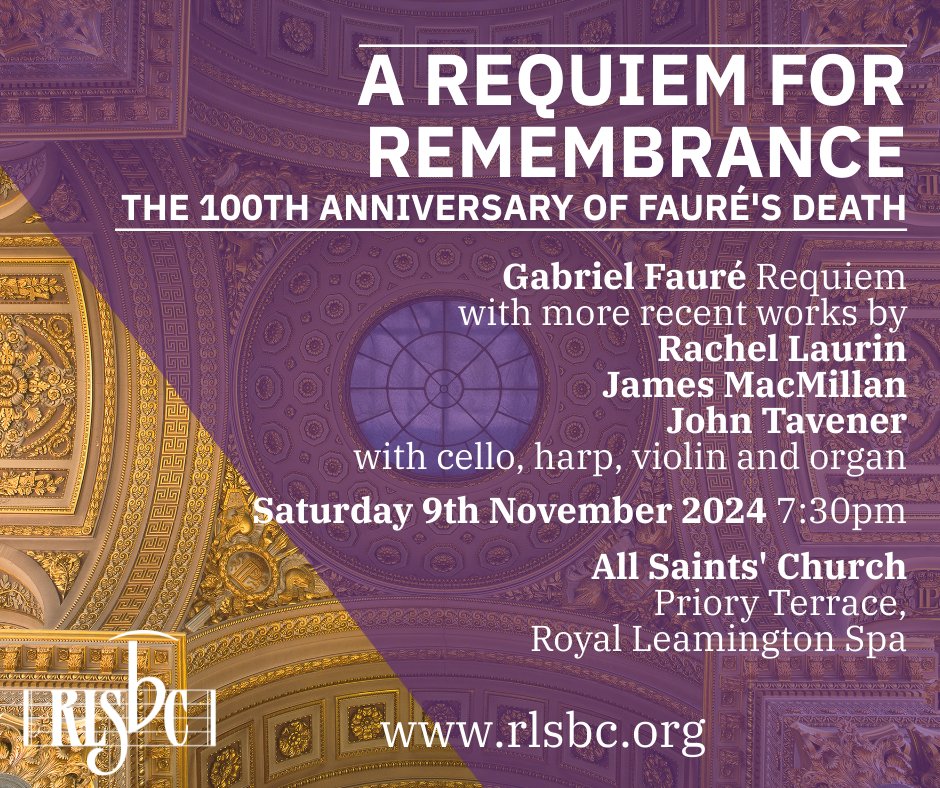 ✨ Save the date: Nov 9th! Experience Fauré's stunning Requiem at All Saints' Church. A night of reflection &amp; beautiful music. 🎶 #FaureRequiem #RLSBachChoir #ClassicalMusic #ConcertNight rlsbc.org