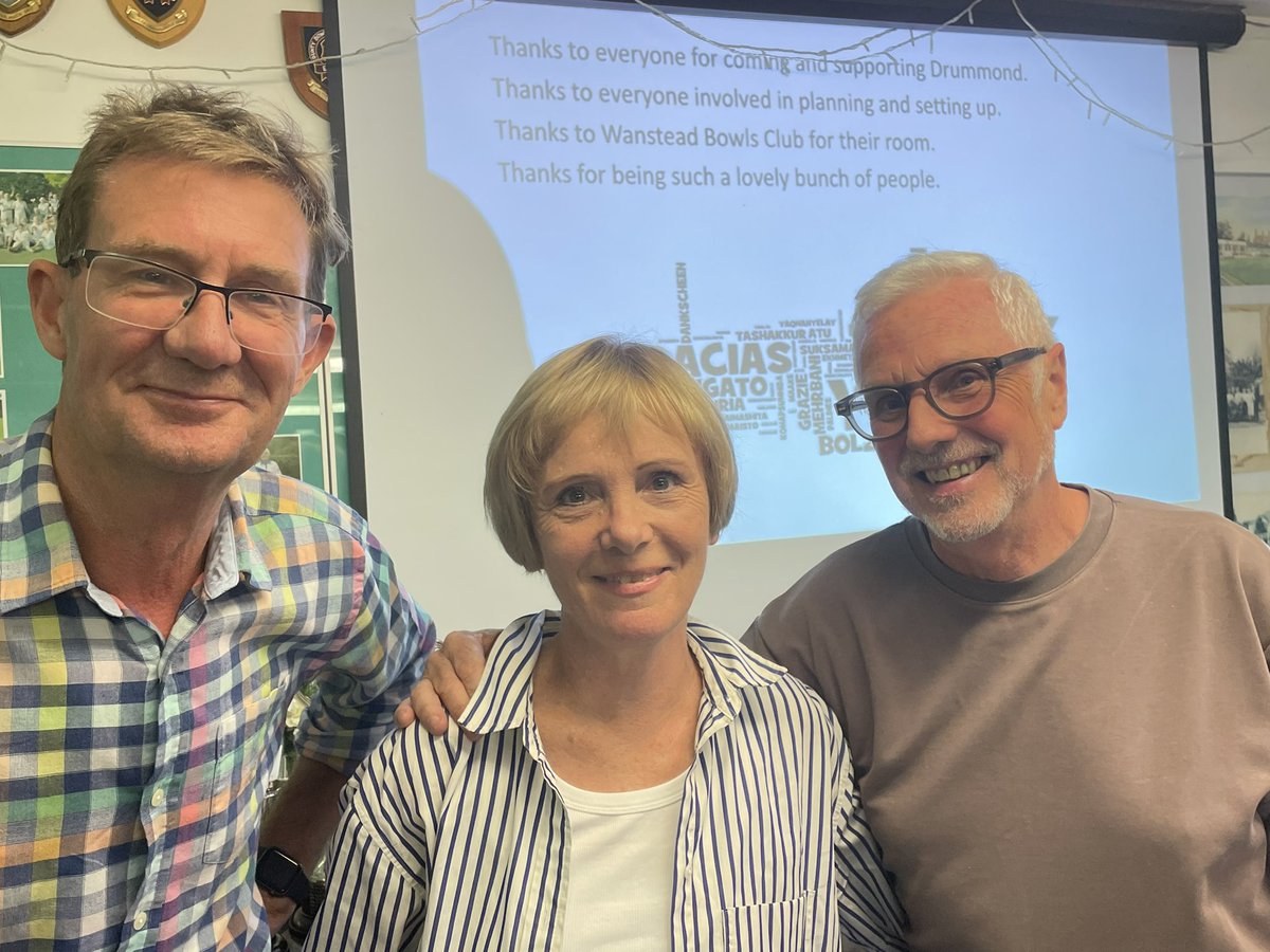 drummondltc's tweet photo. @drummondltc getting quizzical! 
A fabulous quiz delivered by Andy, Ruth &amp; Nic, and congratulations to Team Nelson et al who came out on top! 
Big thanks to our marvellous social committee for the delicious snacks, and to Wanstead Central Bowls Club for the use of their hall. https://t.co/9xe2jnIovC