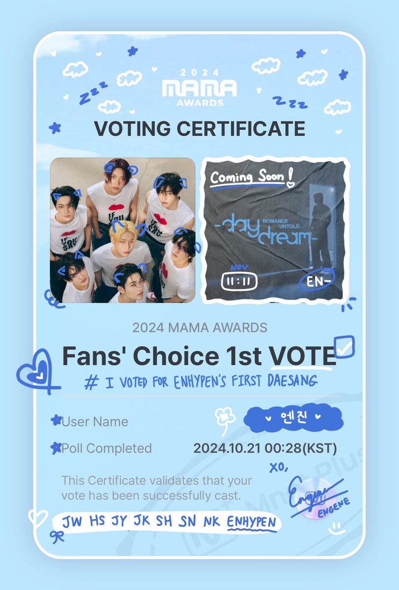 mainlyjay's tweet photo. rt = 1 vote

I vote for #enhypen on #2024MAMAVOTE https://t.co/RQUxaExiM0