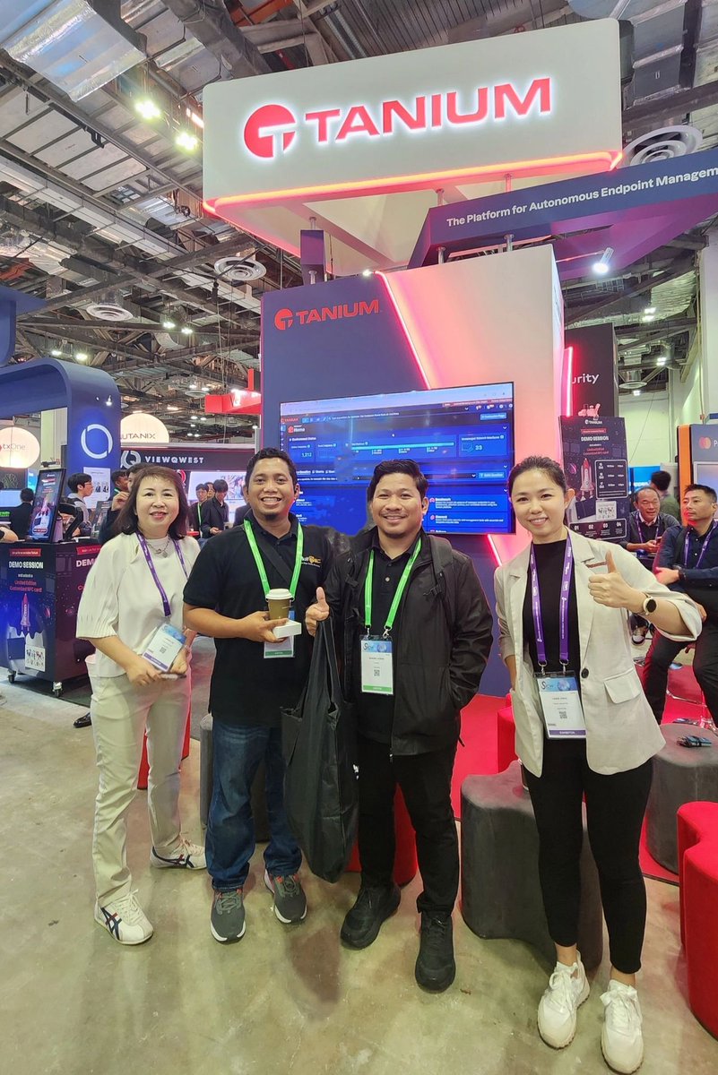 Tanium's tweet image. We’ve been booked and busy!

🏛️ Attending #GovWare 2024
👥 Bringing together the North America Support TAMs in Addison, TX 
🫀 Raising awareness of the importance of lifesaving CPR training
🤝 Tanium team at the #itmasterscon event