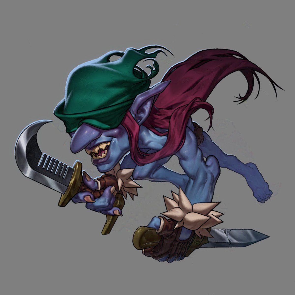 Maxsambol's tweet photo. Gob, Gobb, n' Gobby

Insert whistling with Jazz.
.
.
.
#Goblins #CharacterDesign #Fantasy #ConceptArt #DND https://t.co/BzhiEmN4es