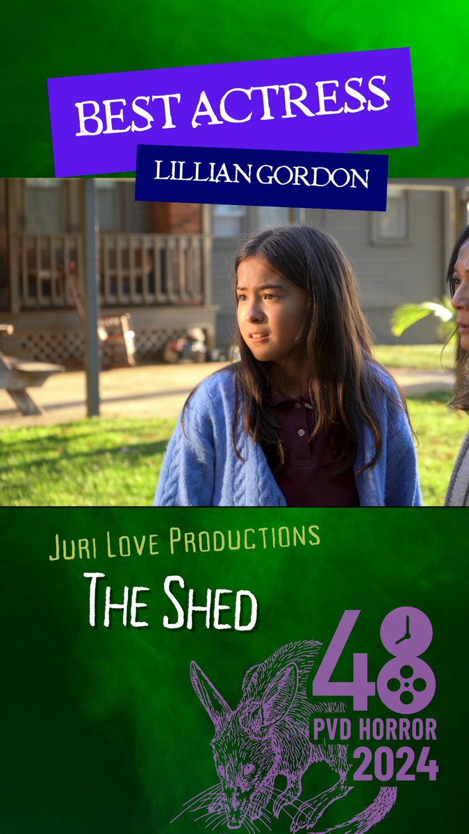 We've got our winners for the 2024 Horror 48HFP!

Best Actress, Lillian Gordon in The Shed by Juri Love Productions. 

bit.ly/48deioO  🖤🔪😱