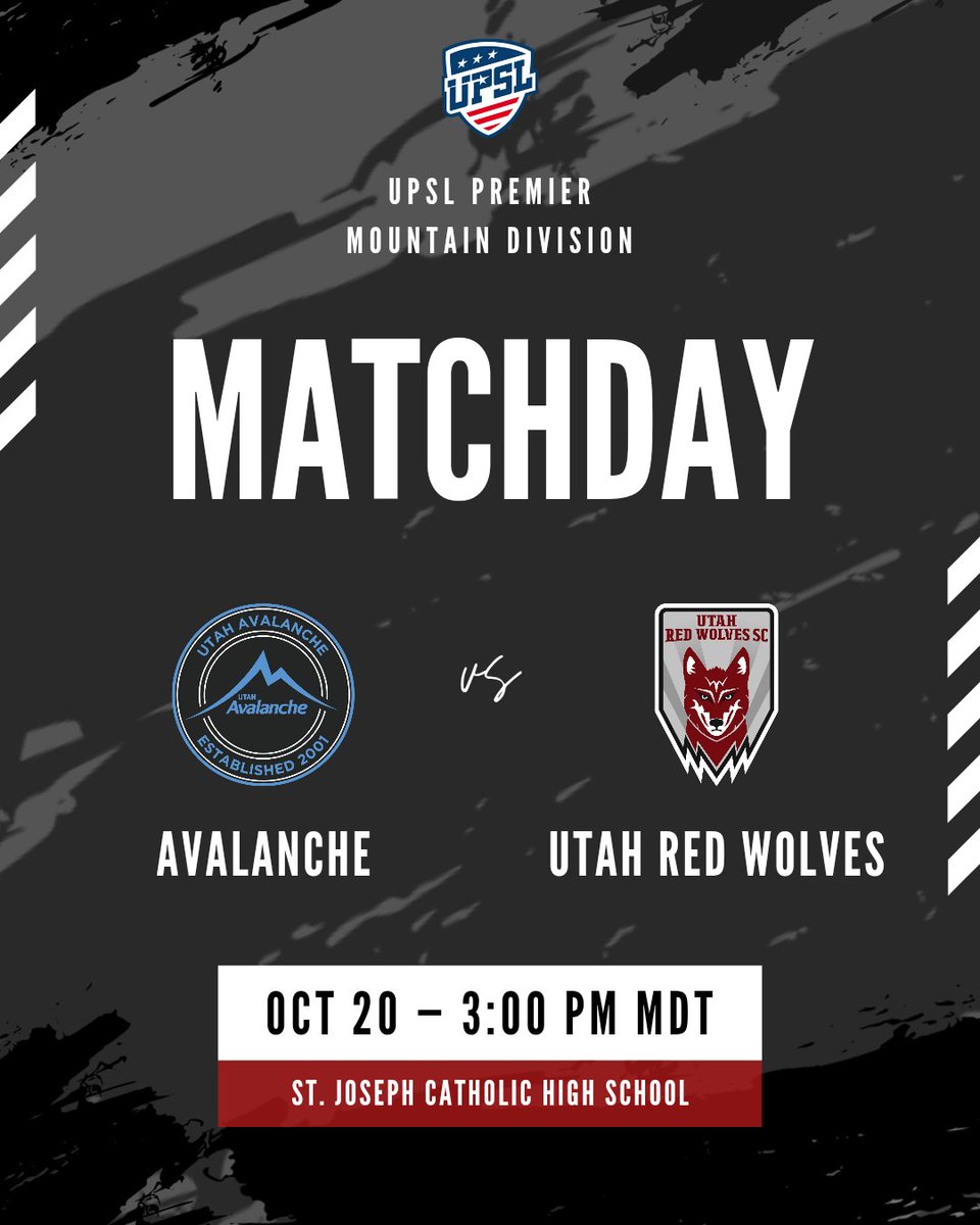 UTRedWolvesSC's tweet image. UPSL Away Day in Ogden!

Up The Wolves 🐺 ⚽️

#RedWolves #PathToPro #Academy #UPSL #utahredwolves #DaleRedWolves #DefendTheDen #everygamecounts #PackTheDen