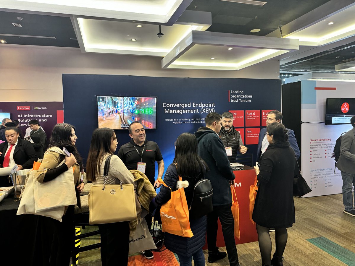 Tanium's tweet image. We’ve been booked and busy!

🏛️ Attending #GovWare 2024
👥 Bringing together the North America Support TAMs in Addison, TX 
🫀 Raising awareness of the importance of lifesaving CPR training
🤝 Tanium team at the #itmasterscon event