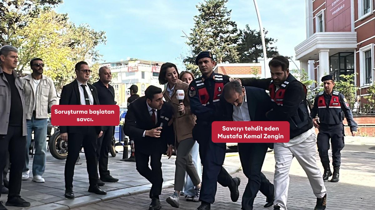 Haber's tweet photo. Yenidoğan Çetesi'ni soruştururken makamında tehdit edilen savcı, kendisini tehdit eden çete üyesi tutuklanırken başında bekledi. https://t.co/bYhL0Xgo1o