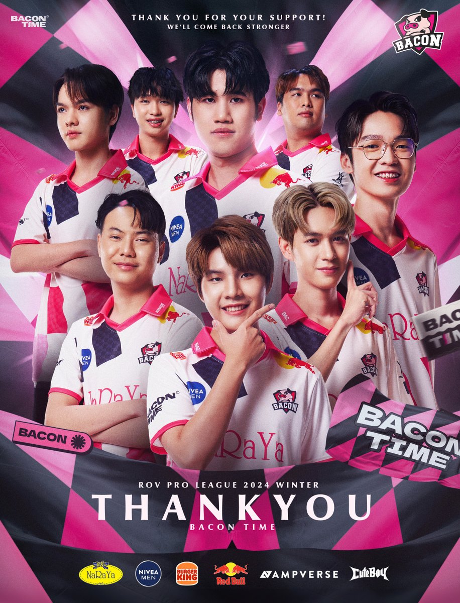 bacontimes's tweet image. (1) เส้นทางใน #RPL2024Winter ของเราได้สิ้นสุดอย่างเป็นทางการแล้วนะครับ พวกเรา #ทีมBaconTime จบอันดับที่ 2 ของการแข่งขัน 🙏
.
ฤดูกาลนี้เป็นอีกหนึ่งฤดูกาลที่มีเรื่องราวมากมาย ผ่านเข้ามาเป็นบททดสอบให้พวกเราได้พิสูจน์ฝีมือ เชื่อว่าความทุ่มเททั้งแรงกายแรงใจของนักกีฬาและทีมงานหลังบ้าน
