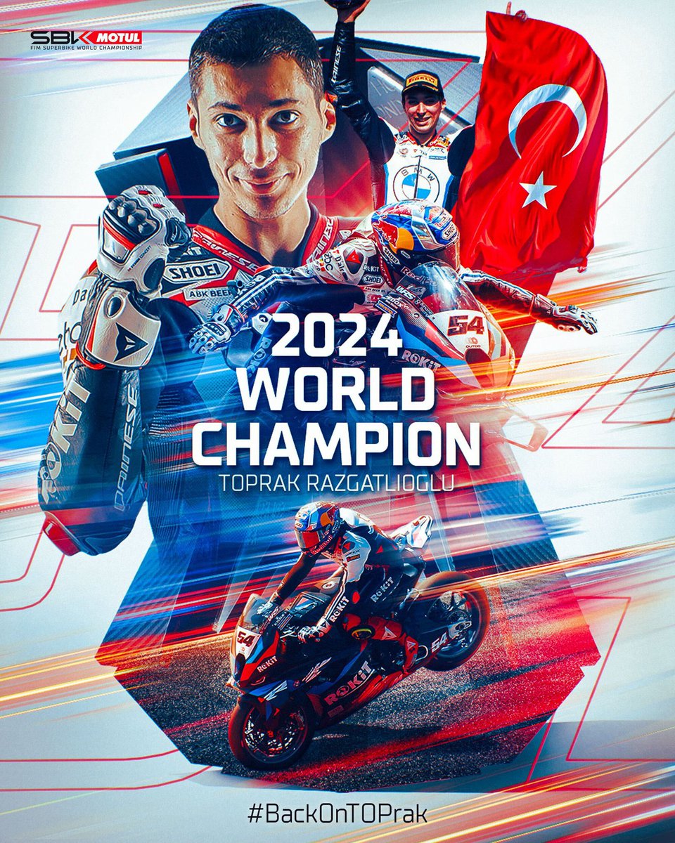 AkyaziBorsa's tweet photo. 2024 yılı Dünya Süper Bike şampiyonu olan Hemşehrimiz Milli Gururumuz #ToprakRazgatlıoğlu' nu tebrik ediyoruz.
#superbike
#BackOnTOPrak 🇹🇷
@toprak_tr54
@AkyaziBorsa https://t.co/jqzWXe93o5