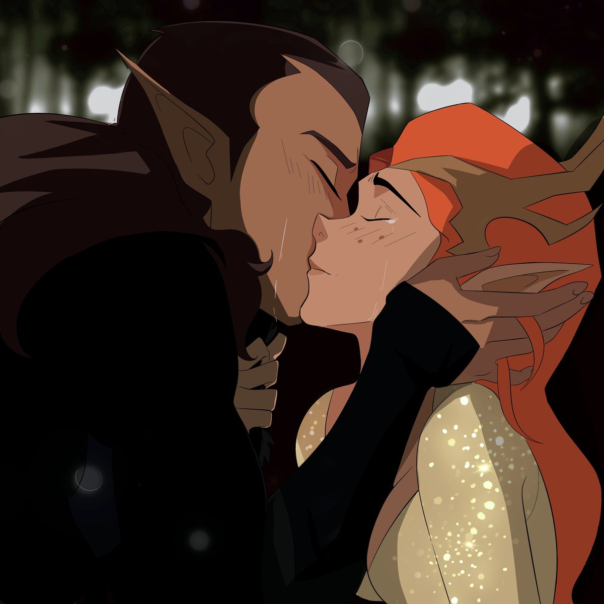 Bishiplz's tweet photo. Can I offer you some Vaxleyth Fanart in this trying time? ❤️#Criticalrole #criticalrolefanart #thelegendofvoxmachina #voxmachina #vaxleyth #keyleth #vaxildan https://t.co/hcCBEY2P5z