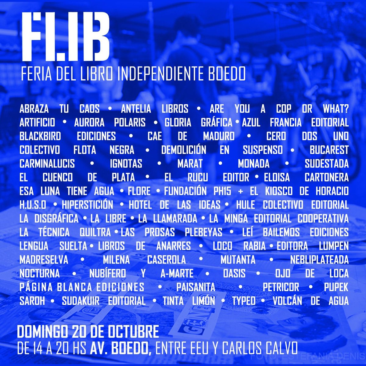 Fiel_Uru's tweet image. #FLIB Los libros en la calle, en los bares y en las plazas del barrio.