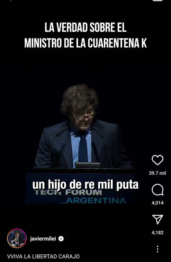 Argentina tuvo más muertos por COVID: FALSO
Argentina tuvo la cuarentena más larga: FALSO
Argentina vacunó tarde: FALSO
¿Por qué no dejás de insultar la memoria de los que murieron y al personal de salud que se rompió el orto mientras vos te disfrazabas de abejita, sorete?