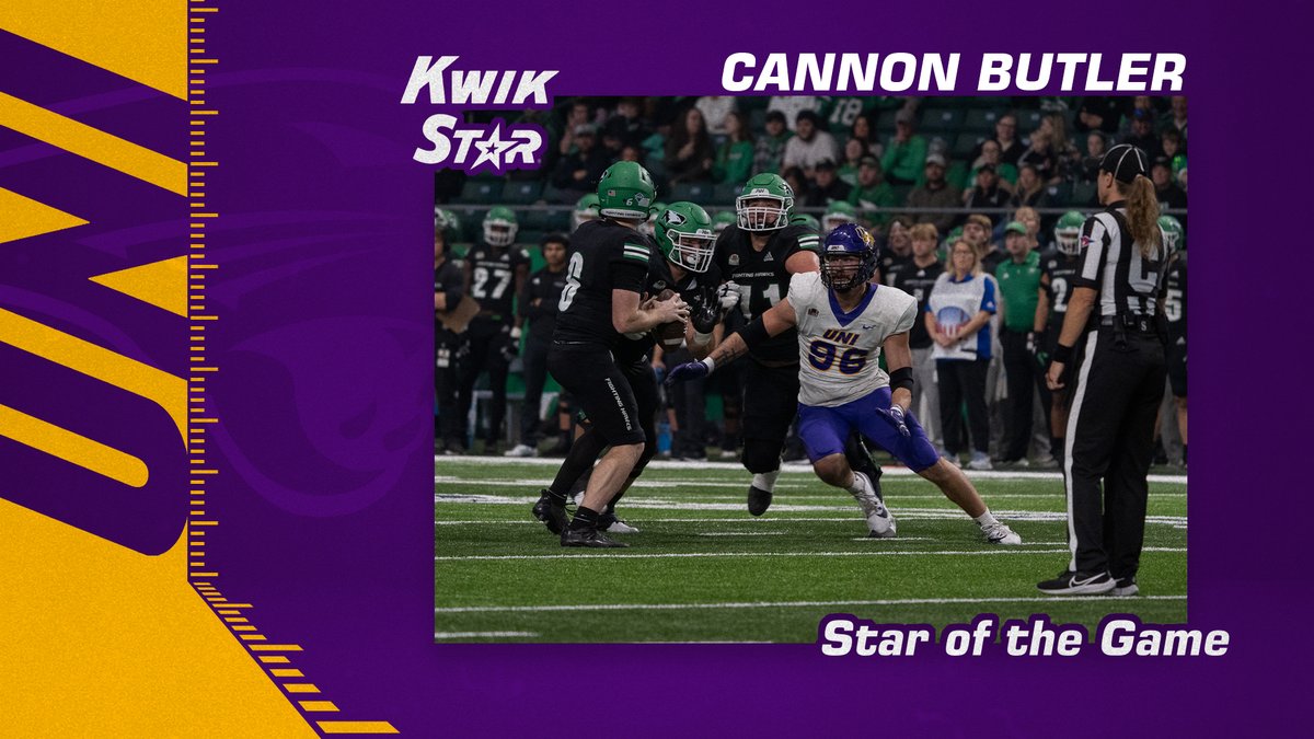 A career-high 2.5 tackles for loss for Cannon Butler.  He is your <a href="/KwikStar/">Kwik Star</a> Star of the Game!

#EverLoyal #1UNI