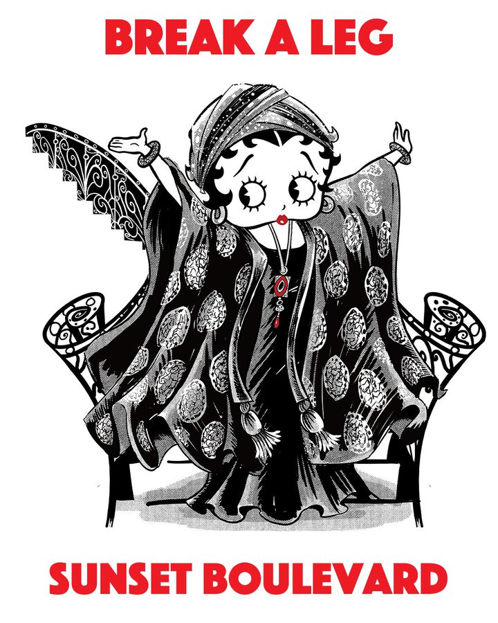 "Break a leg" promo from "Boop!" featuring Betty Boop dressed as Norma Desmond
