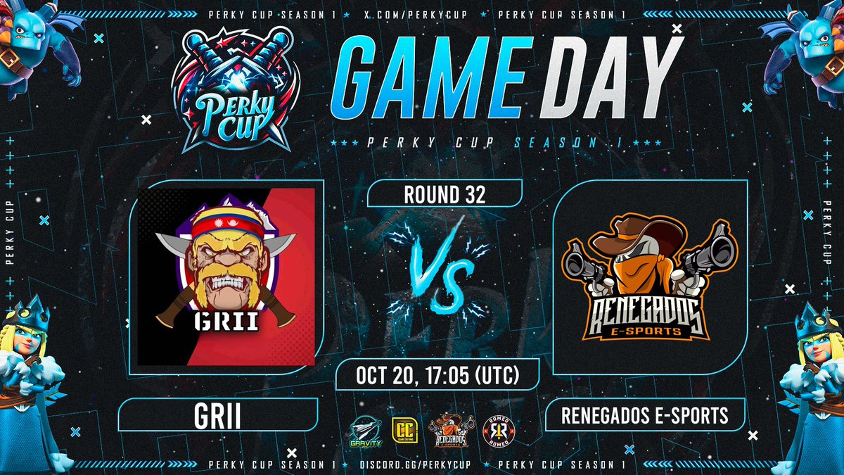 Perky Cup (@perkycup) on Twitter photo • 🔥┆〘 𝙈 𝘼 𝙏 𝘾 𝙃  𝘿 𝘼 𝙔 〙┆🔥 •
➥ 𝗥𝟯𝟮:
⚔️ GRII 🆚 Renegados E-Sports ⚔️
🔰17:05 UTC ┆19:05🇪🇸 ┆11:05🇲🇽
💥Join you favorite streamer in this great showdown!✨
▸ 🎧 Twitch.tv/emigamer_sv
#PerkyCup 🔥 • 🔥┆〘 𝙈 𝘼 𝙏 𝘾 𝙃  𝘿 𝘼 𝙔 〙┆🔥 •
➥ 𝗥𝟯𝟮:
⚔️ GRII 🆚 Renegados E-Sports ⚔️
🔰17:05 UTC ┆19:05🇪🇸 ┆11:05🇲🇽
💥Join you favorite streamer in this great showdown!✨
▸ 🎧 Twitch.tv/emigamer_sv
#PerkyCup 🔥