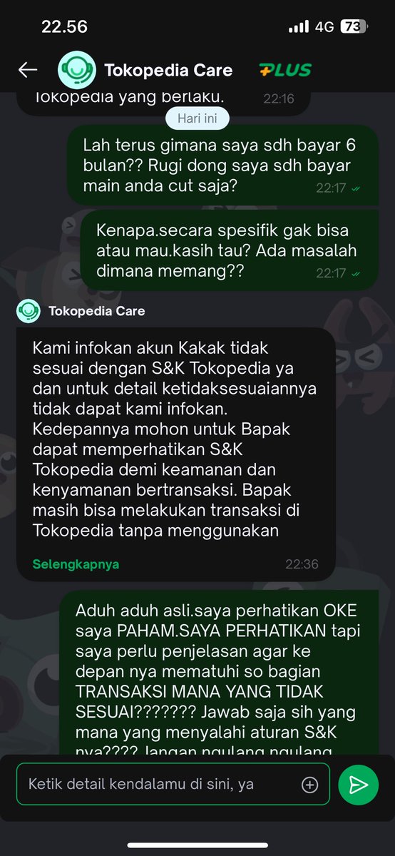 djojogm's tweet photo. Ini saya bingung kenapa market place sebesar @tokopedia tapi kok kalau ada masalah main sepihak merugikan customer sdh gitu sang @TokopediaCare  menjawab copy paste yg sblm2nya tnpa ada Kejelasan WHY and HOW? Merugikan customers banget!! https://t.co/RxPa1brTee