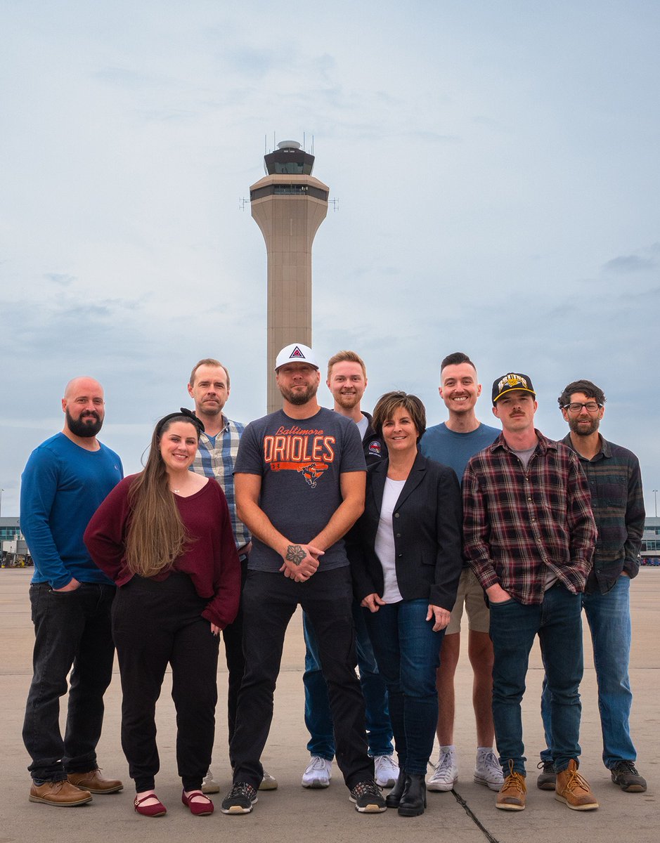 DENAirport's tweet photo. Ever wonder who's up in that tall tower? 🤔 Say hello to our eyes in the sky!
Happy #AirTrafficControllerDay to the friendly faces who keep you soaring safely. https://t.co/wr4T8SIWlW