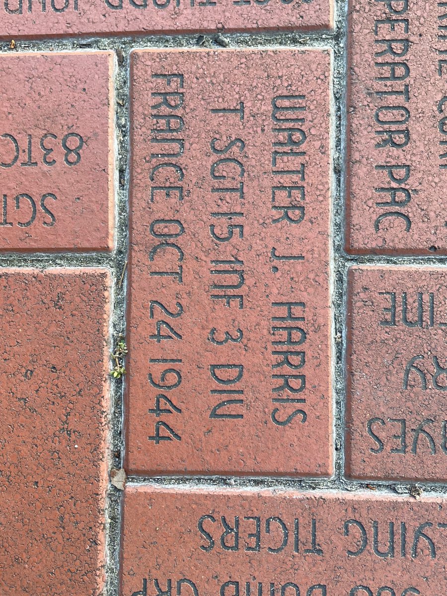 Shall I call this a “lagniappe”? Spotted this as I strolled along the brick walk beside The National WWII Museum in New Orleans.
Tech Sgt Harris is one of the men who perished on October 24 1944 and is mentioned in my book, No Average Day.
#wwiihistory #newrelease #bookstoread