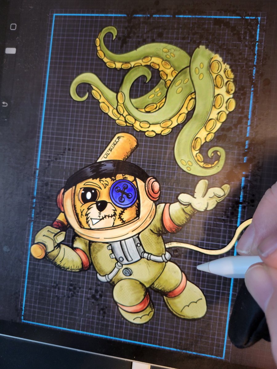 alt_world's tweet image. Definition layer 👍 

#color  #wip #mrbutton #letshuntmonstas #comics #coverart #spaceman #tentacles #monsterhunter