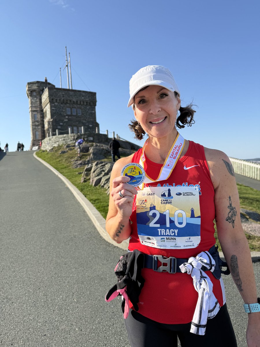 tracynl10's tweet photo. Cape to Cabot #4 DONE
Thanks to all the fabulous volunteers and cheer squads, especially the ones on the last hill. She’s a doozie. Photo cred @sophpos 🙌🙌 https://t.co/mF5ynTVRZN