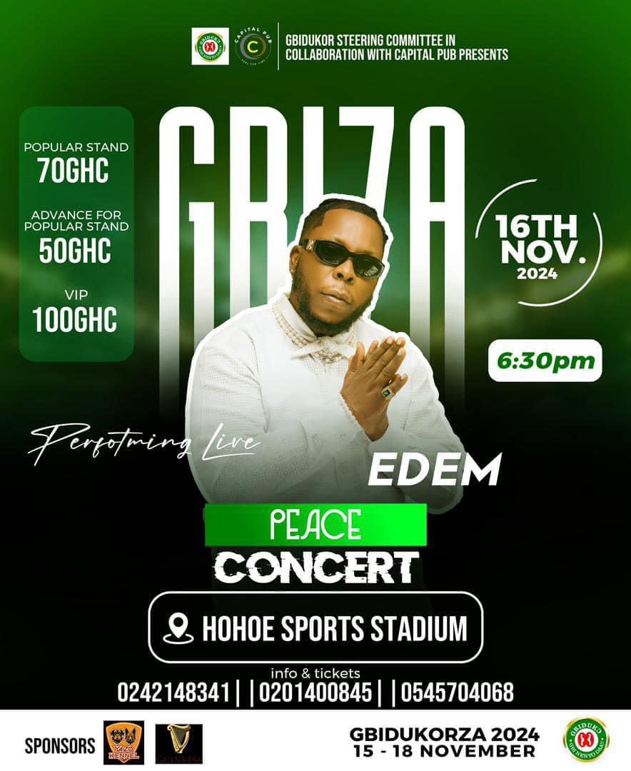 midnytupdates's tweet photo. @iamedem and @kwawkese will be performing at Gbiza Peace Concert in Hohoe
Save the date #midnytupdates https://t.co/DYcKf5EPgS