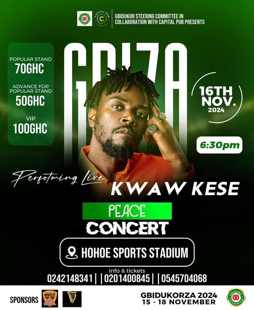 midnytupdates's tweet photo. @iamedem and @kwawkese will be performing at Gbiza Peace Concert in Hohoe
Save the date #midnytupdates https://t.co/DYcKf5EPgS