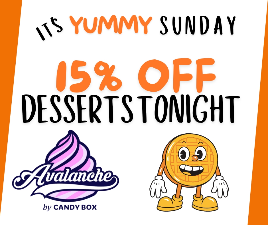 UKCandyBox's tweet image. It's Yummy Sunday at Candy Box. Get 15% all desserts tonight. Go on, Have a YUMMY SUNDAY. candy-box.co.uk/desserts/