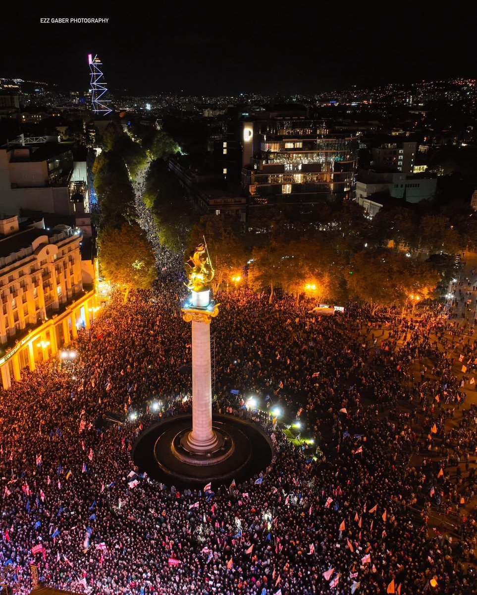 Happening now!

My Beautiful Georgia! 🇬🇪🇪🇺
We Choose Europe! 

#Georgia #Tbilisi #Georgiaelections
📸 Ezz Gaber