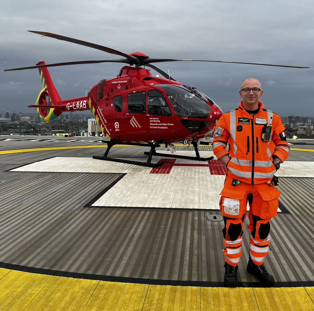 David_OToole's tweet photo. First shift with @LDNairamb new H135 aircraft! 
Incredible achievement by all to raise the money for them and get them into service. A huge team effort 🫶🏻🚁 https://t.co/zVMRQrqPCy