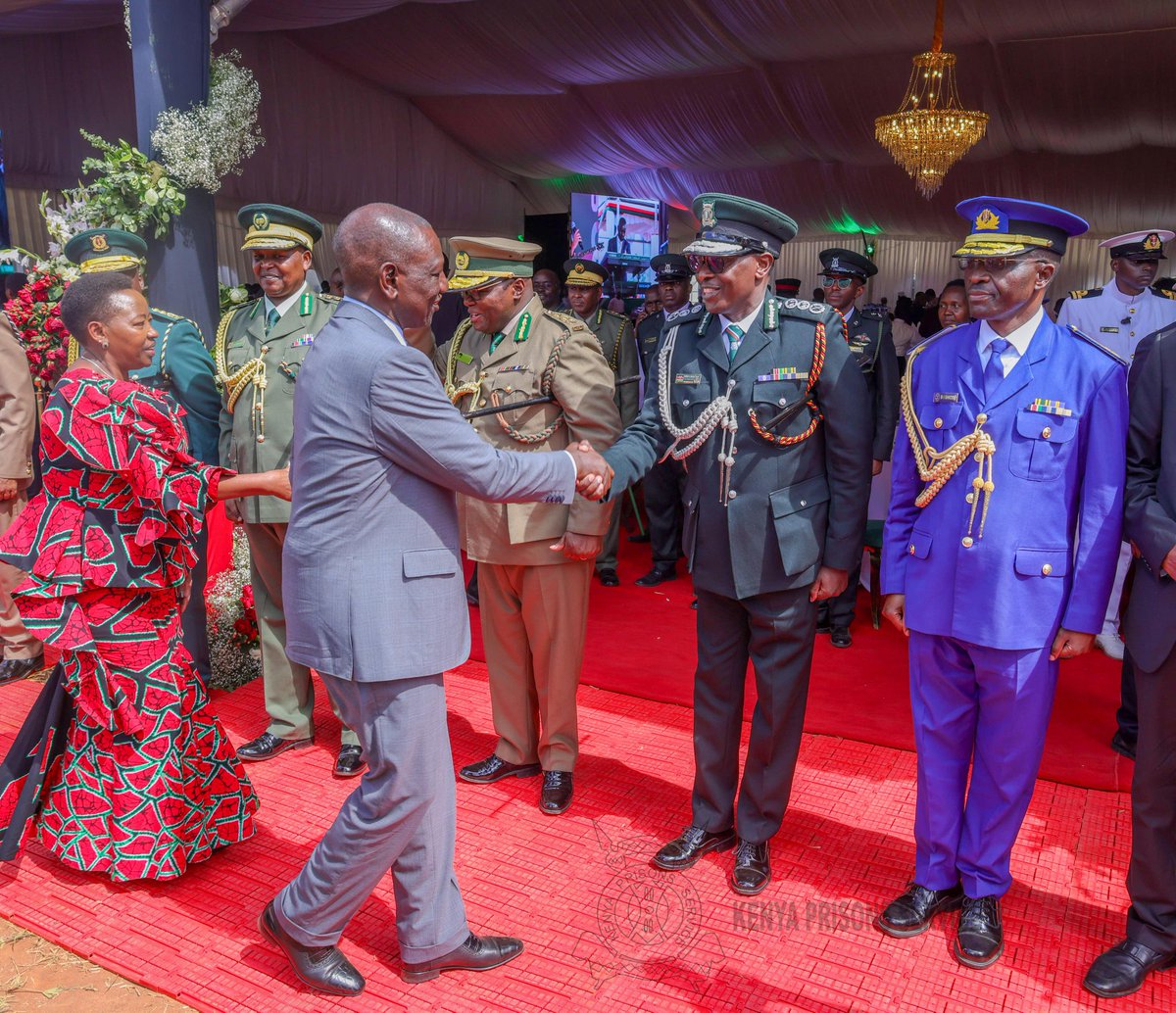 PrisonsKe's tweet photo. Mashujaa Day Celebrations 2024

Today the Commissioner General of Prisons Mr.Patrick M.Aranduh,MBS attended a colorful pompous event as Kenya celebrated its Heroes and Heroines held at the newly built Kwale Stadium. The event was honored with the distinguished presence of H.E. Hon. William Samoei Ruto, PhD., C.G.H. President of the Republic of Kenya and Commander in Chief of the Defense Forces. Also present was the Principal Secretary State Department for Correctional Services, Ms Salome Beacco, CBS.
Boma Yangu” being this year’s annual theme, the President urged all to look up to the affordable housing project which aims to bring decent, sustainable, affordable homes while at the same time creating thousands of job opportunities and changing lives. 

The celebrations ended with a prestigious luncheon at the County Commissioners Residence Kwale

Accompanying the CGP were senior officers from the Prisons Headquarters and  officers from the Coastal Region.