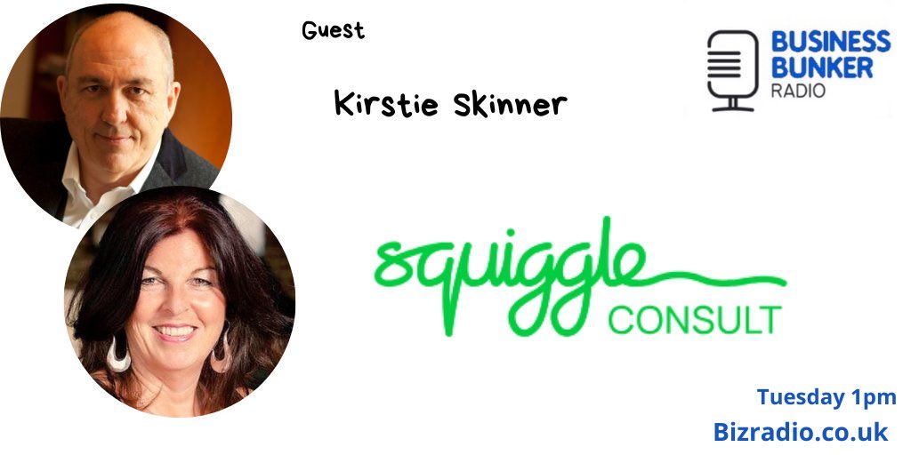 BizRadioUK's tweet photo. With Paul &amp; Jules on Tuesdays  #BBunker radio show our guest is 

Kirstie Skinner @SquiggleConsult 

Tune in 1pm on Tuesday
100.2 FM South East Kent
95.1 FM Weald &amp; East Sussex
Freeview 277
Online at https://t.co/TX0vue6wCJ 
All details here https://t.co/M481OyL2ro https://t.co/A5zY4fLtoX