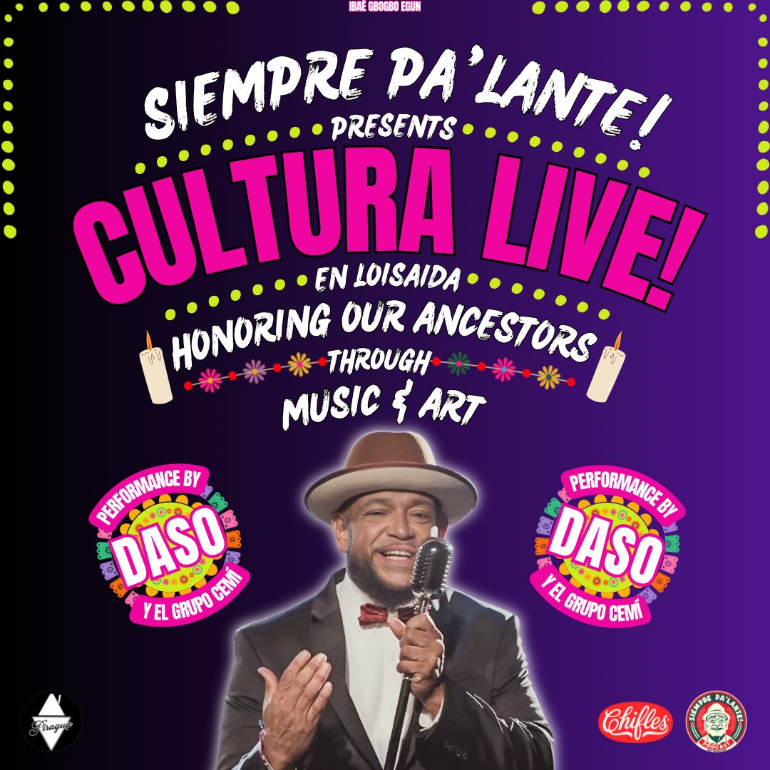 SPalwaysforward's tweet photo. ¡PRESENTE!🎙️: Daso y El Grupo Cemí✨
🗓️: November 2, 2024
🕑: 6-8pm
📍: Piragua Art Space NYC
➡️: 367 E 10th St New York, NY
#SiemprePalante #CulturaLive #Ancestors #NYC #Chifles https://t.co/tisRKj1OHG