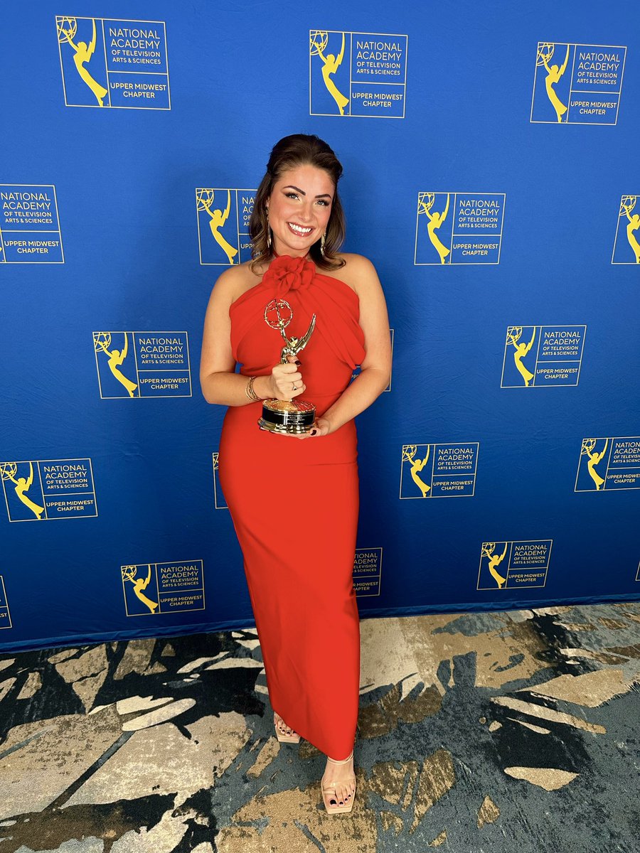 juliaddaniels's tweet image. Honored is an understatement.
My first EMMY!
My heart is so full♥️
Love my @kare11 family!!