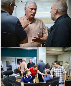 Ana_Hurtado86's tweet photo. Toda la madrugada trabajando para reestablecer paulatinamente el circuito eléctrico. @DiazCanelB  junto a los jóvenes y expertos.
Solo podemos dar gracias y seguir luchando por una Cuba socialista y libre.
Abajo el bloqueo.
#Cuba https://t.co/Ld6jztjfLR