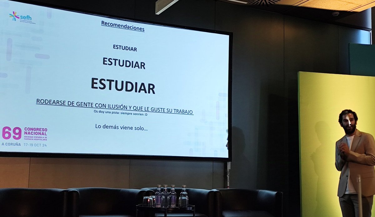Miguelamorg's tweet photo. Termino la semana recordando las recomendaciones finales de @JaviRamos23 el jueves en el curso precongreso de #sefh24

Estudiar
👇
Rodearse de gente con ilusión y que le guste su trabajo
👇
Lo demás viene solo https://t.co/qWGqWNJCBL