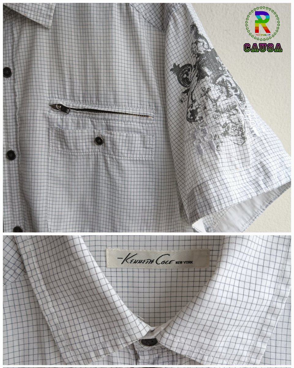 ReinvencionRopa's tweet image. Camisa de cuadros con mangas cortas #KennethCole. Detalles como el estampado en la manga y los bolsillos en la parte delantera la hacen única y muy funcional 😉
Está disponible en talla M y la puedes adquirir por solo 32 soles 🔥

📦 Envíamos a domicilio en todo el Perú 🇵🇪