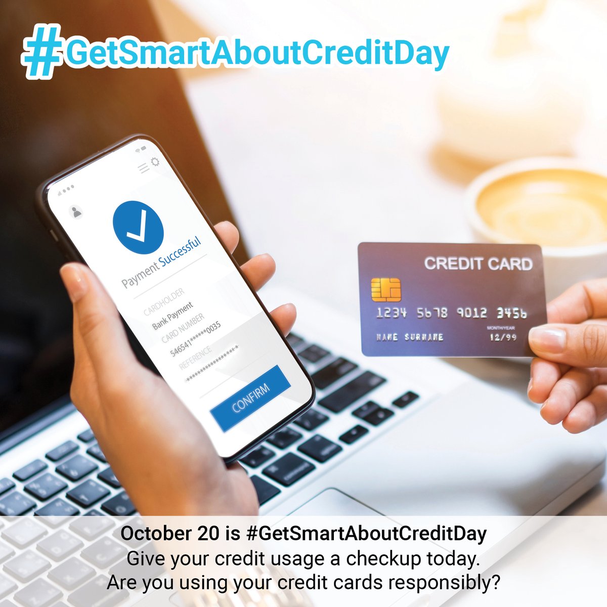 MVFCUak's tweet photo. #GetSmartAboutCreditDay

Give your credit usage a checkup today. 

Are you using your credit cards responsibly? https://t.co/KruuUwhp2I