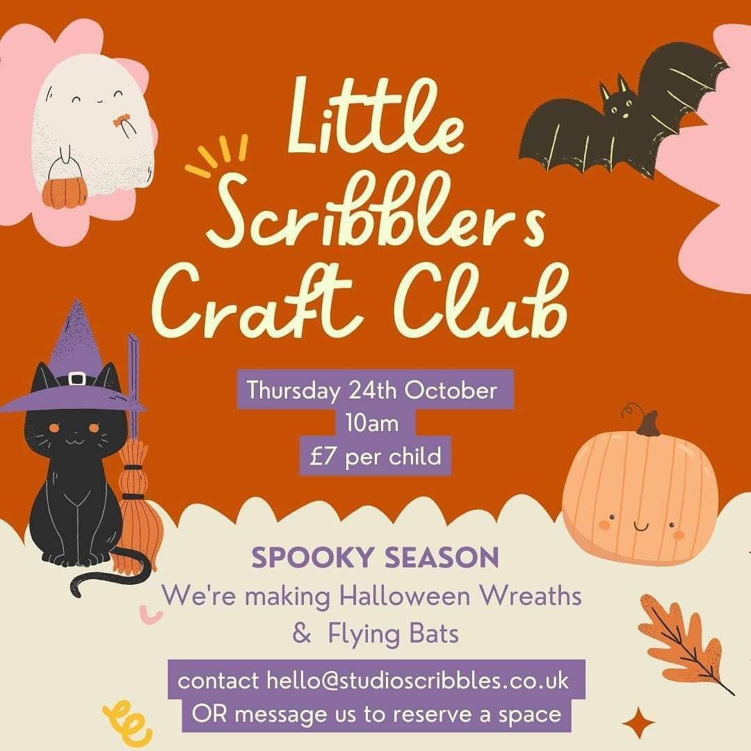 LoveNewmarket's tweet image. Have a budding artist at home? The Little Scribblers Club returns to Studio Scribbles this Thursday (24th October) in time for the Spooky Season 🎃 Contact directly to book.

#Toddlers #PreSchoolers #StudioScribbles #SupportLocal #SupportOurHighStreet #LoveNewmarket #Newmarket