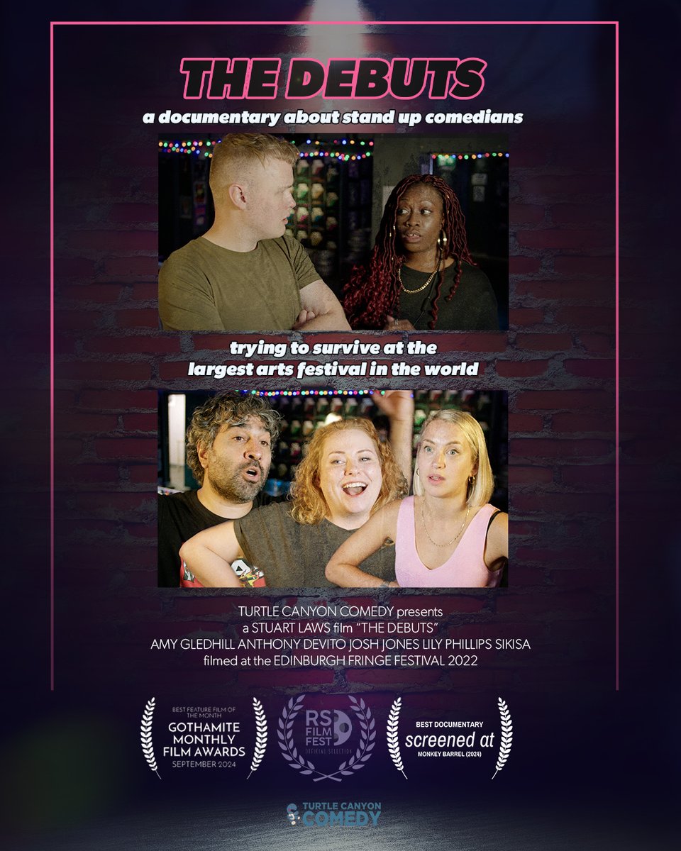 Delighted that our documentary THE DEBUTS is having a great time on the festival circuit - Best Feature Film at the Gothamite Film Festival and a finalist in the Best Documentary at <a href="/rsfilmfest/">RS FilmFest</a> in November
