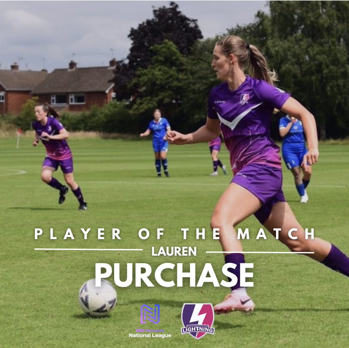 𝐋𝐈𝐆𝐇𝐓𝐍𝐈𝐍𝐆 𝐏𝐎𝐓𝐌

Number 11, Lauren Purchase is voted today's Player of The Match. 💫💜