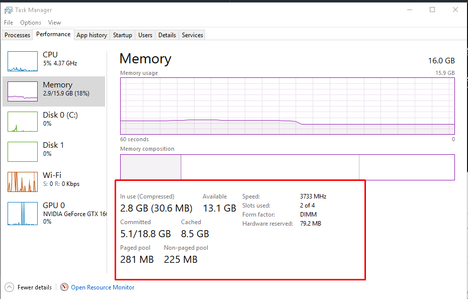 🚨תפתחו את ה Task Maneger וכנסו ל  Performance

📷 צלמו את מה שזה מראה לכם ❗️❗️חשוב מאוד שאני אוכל לראות את מה שמודגש בריבוע האדום ככה שאוכל לעזור לכם✅( Like+rt♥️)