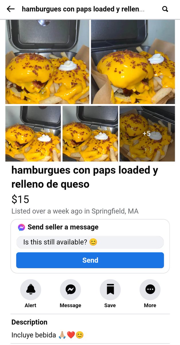 orzechod's tweet photo. I did not know you could sell cheeseburgers on facebook marketplace https://t.co/X2JASr3gy1