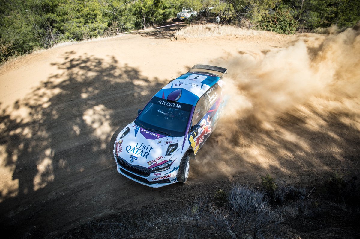 GulfTimes_QATAR's tweet photo. Nasser al-Attiyah on Sunday claimed his ninth career victory at the Cyprus Rally organised by the Cyprus Automobile Association, with Italian co-driver Giovanni Bernacchini and driving a Skoda Fabia R5.
#CyprusRally @AlAttiyahN
https://t.co/sViJqxqaYU https://t.co/5bR0dr5mcJ