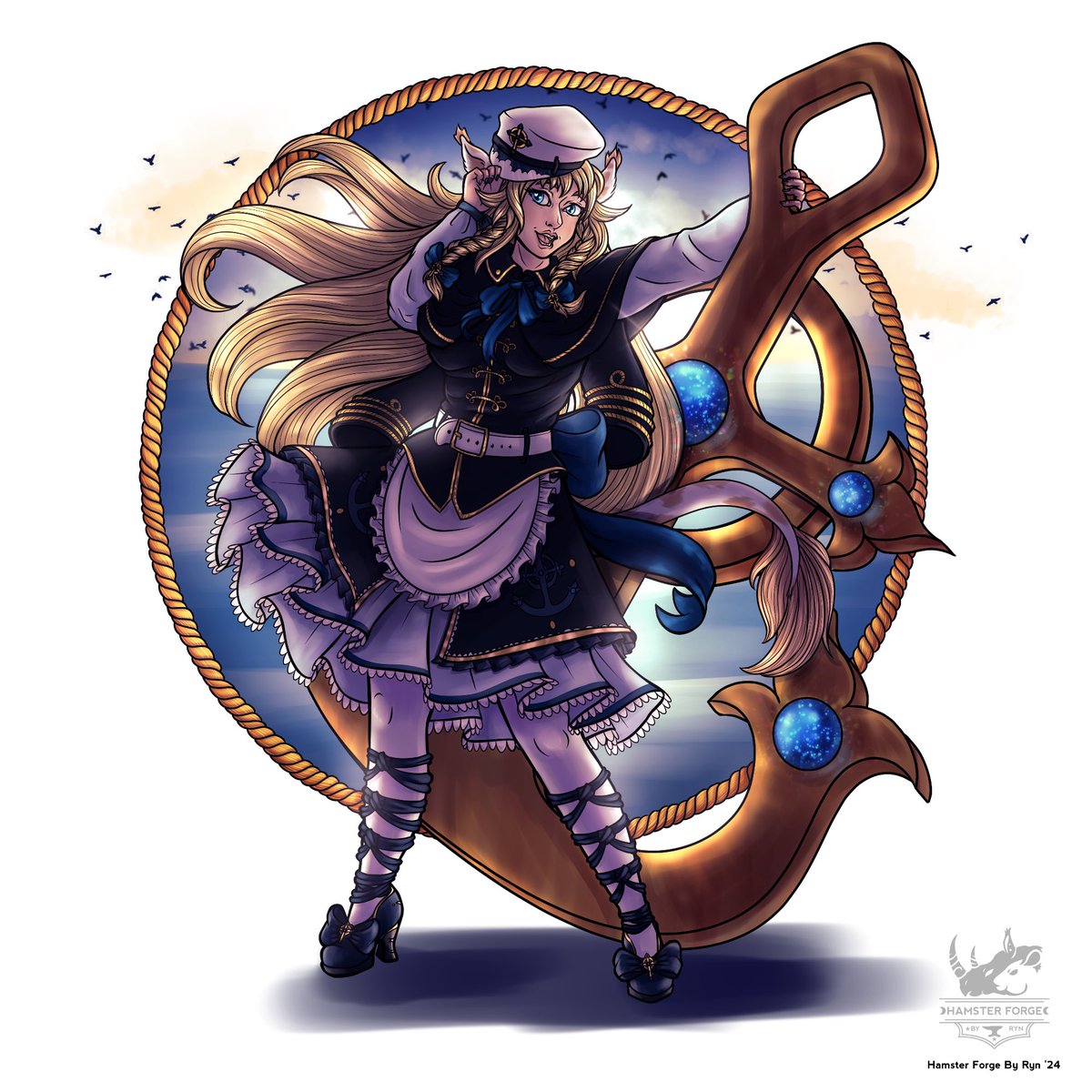AngelaDuwesVT's tweet photo. Crew and new Kothmans! Halt your tasks, behold your Kapten, the Goddess of the Heavenly Plains (otherwise known as Cornwall) Angela Duwes Heifer. Cornwall’s first Vtuber and Vstreamer! It’s an honour to join the Crew and become a Mayni ⚓️🐮🪽 #VTuberUprising #ENVtuber #Cornwall https://t.co/N2DQ3W4DWt