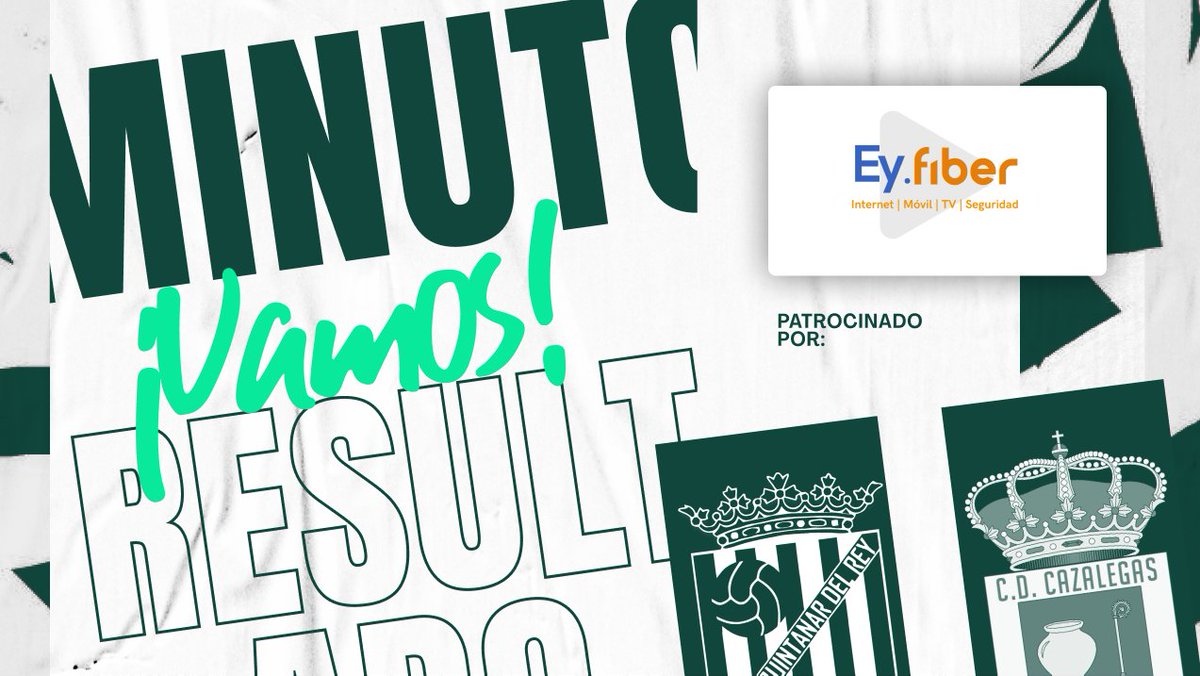 FINAAAAL | JORNADA 07 ⚽️
LIVE 🔴

1️⃣ C.D. Quintanar del Rey 
0️⃣ C.D. Cazalegas 

📢 Patrocinado por Ey.Fiber 
#vamosquintanar #quintanarale #3Rfef