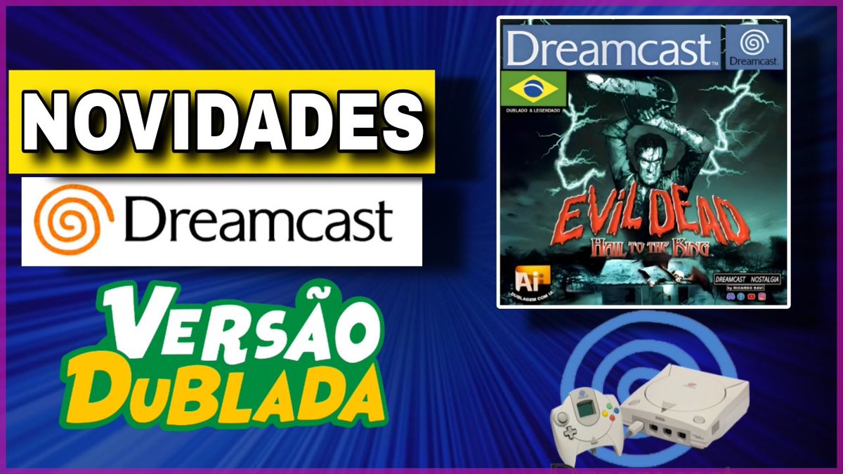 Dreamcastalive's tweet photo. NOVIDADE PARA DREAMCAST 🔥
Novo jogo Dublado e legendado em PTbr🇧🇷 já está disponível para Dreamcast!

Dublado por IA, o jogo é baseado na Trilogia de Filmes EVIL Dead  "uma noite alucinante".

Confira e baixe aqui:📀
https://t.co/SRlRdhHFsX

 #Gameplay #jogos #sega #Sonic https://t.co/52qybdCgSH