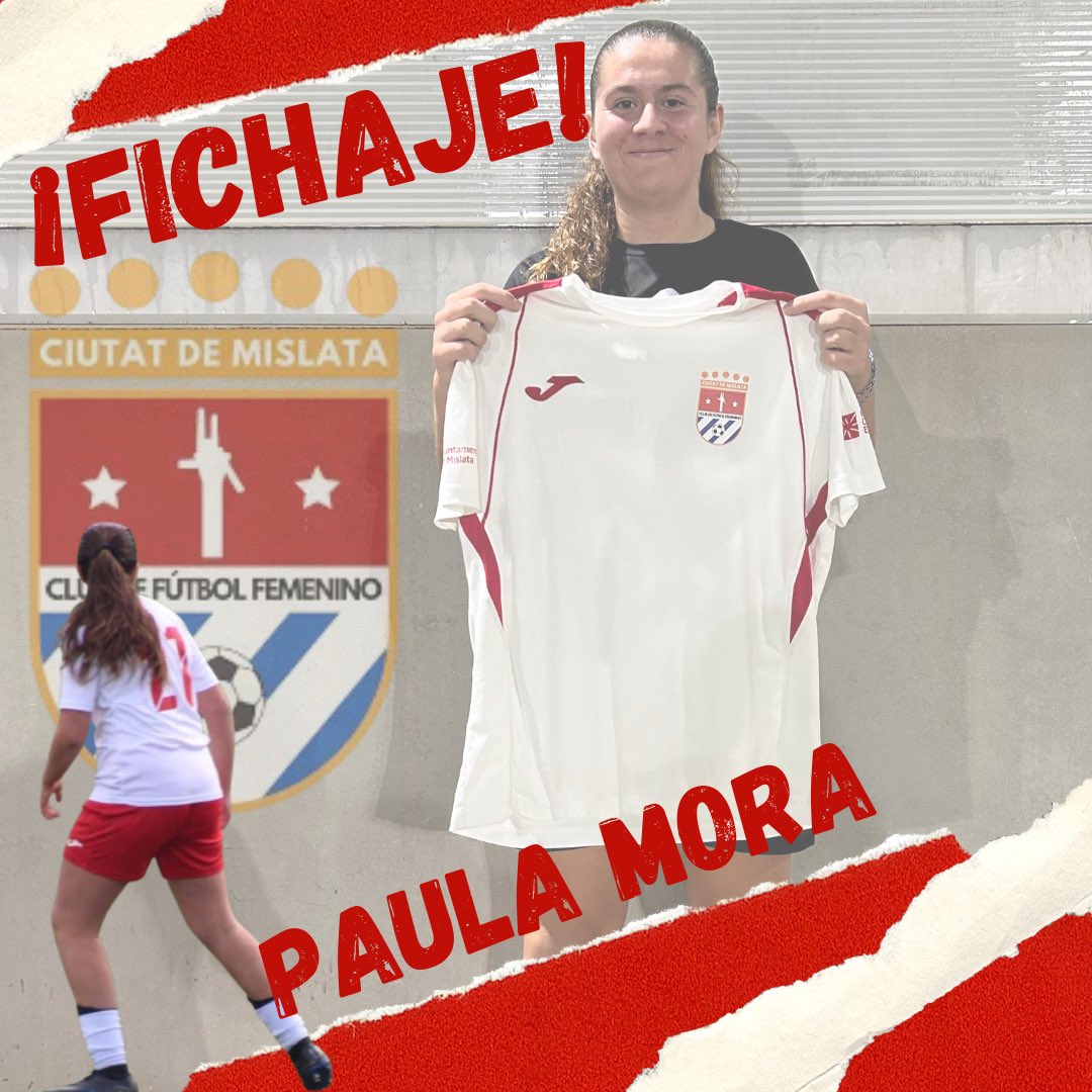 🤝🏻𝗙𝗜𝗖𝗛𝗔𝗝𝗘 𝗣𝗔𝗨𝗟𝗔 𝗠𝗢𝗥𝗔🤝🏻

Desde el C.F.F. Ciutat de Mislata nos complace anunciar el fichaje de Paula Mora para la temporada 2024/2025.