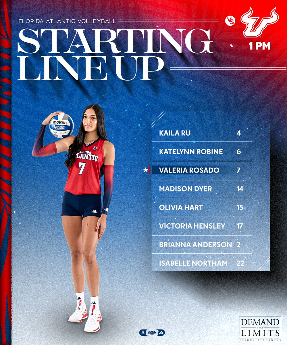 Starters vs. the Bulls 😤

Liberos are #⃣2⃣ Brianna Anderson &amp; #⃣2⃣2⃣ Isabelle Northam!

📺 bit.ly/4eKGXnw
📊 bit.ly/4hfkTTC 

#WinningInParadise