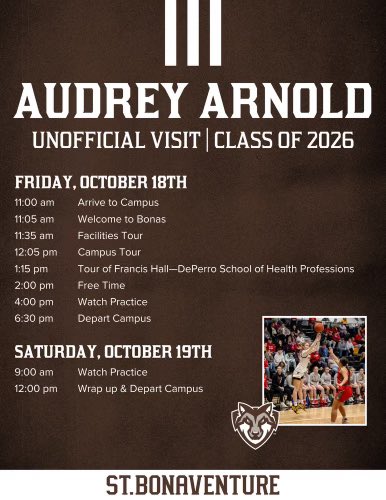 Had a great time on my unofficial visit to <a href="/BonniesWBB/">Bonnies Women's Basketball</a>